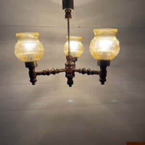 B-Nr.1814 Vintage Wooden Ceiling Lamp +-1975
