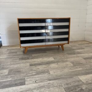 A-111 Original Chest of Drawers designed by Jiri Jiroutek model U-453 in 2 Colours [ 8 drawers, black and grey] +- 1965