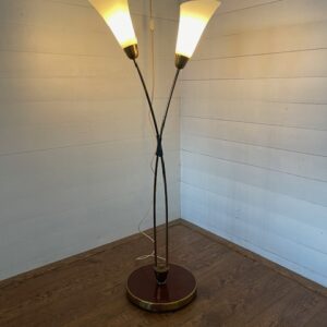 B-Nr. 1906 Vintage Retro Standing Lamp by Zukov,brass and enamel +-1970