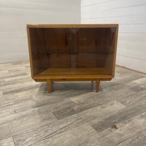 A-Nr.43 Vintage Retro Sideboard by Novy Domov with Glass Sliding Doors +-1970