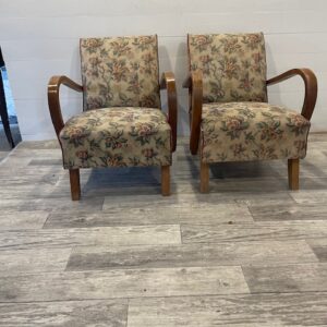 C-Nr. 4 Set Art-Deco Mad-Man Chairs by Halabala By UP- Zavody Model C +-1920-1940