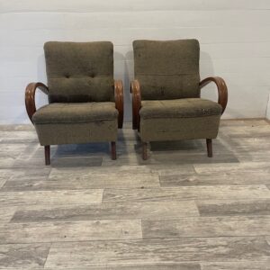 C-Nr. 8 Original Art-Deco Mad-Man Relex Chairs by Jidrich Halabala Model 'C ' 1920-1940
