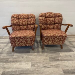 C- Nr. 9  Art-Deco Set of Relax Chairs [ Mad man] in Original Colour and Upholstery , Halabala for Pravenec +-1920