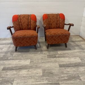 C- Nr. 10  Art-Deco Set of Relax Chairs [ Mad man] in Original Colour and Upholstery , Halabala for Pravenec +-1920