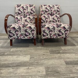 C-Nr. 16 Original Art-Deco Mad-Man Relax Chairs by Halabala for UP-Zavody +-1920 [ New Upholstery ! ]