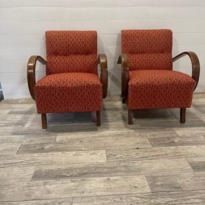 C-Nr. 21 Set Art-Deco [ Mad-Man] Relax Chairs by Halabala in Original Very Good Condition. Model; C +-1920-1940