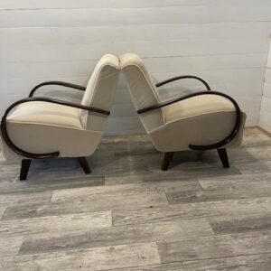 C-Nr. 22 Art-Deco New Upholstery[ Mad-Man] Relax Chairs by Halabala in  Very Good Condition. Model; C +-1920-1940