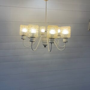 B- 250  Vintage Ceiling Lamp with 8 arms, 3 x on stock +- 1970