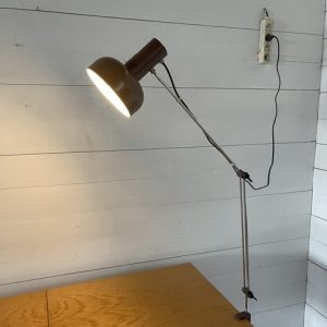 A- 292  Industrial Vintage Machine- Desklamp +- 1950 Brown