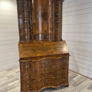 A- 314  Double Curved  Barok  Secretaire [ Tabernakel ] Restored, German +-1750