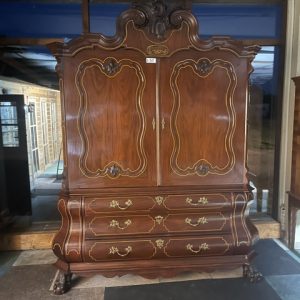 A- 317  Dutch Ivory Inlaid Cabinet with Secret Drawers on Both Sides, +-1730