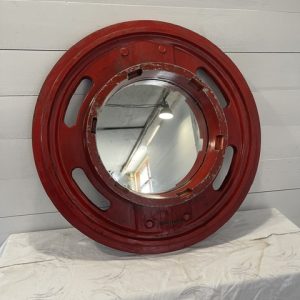 A- 320   Vintage Industrial  Wooden Mirror made of Negative Molds +-1930-1960