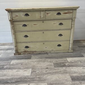 A- 356 Vintage Pine Wood Chest of Drawers +- 1920