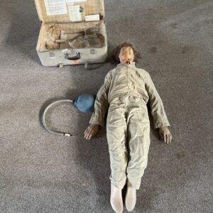 A- 371 Vintage CPR Training Manikin with Original Suitcase +-1965