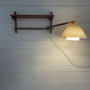 B- 384 Vintage Wooden Wall Lamp adjustable by Humpolec +-1970 Czech Republic