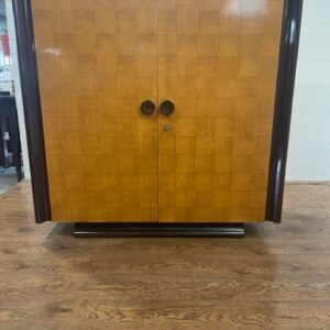 A- 119 B  Original Art-Deco / Functionalism Double Door Closet, Chessboard designed by Jidrich Halabala +-1930 Marple and Walnut Inserted