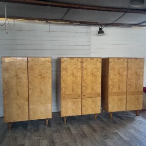 A-416 Retro Vintage Set of 3  High-Gloss Closets by Novy Domov 8-1968 Brno [Czech-Republic]